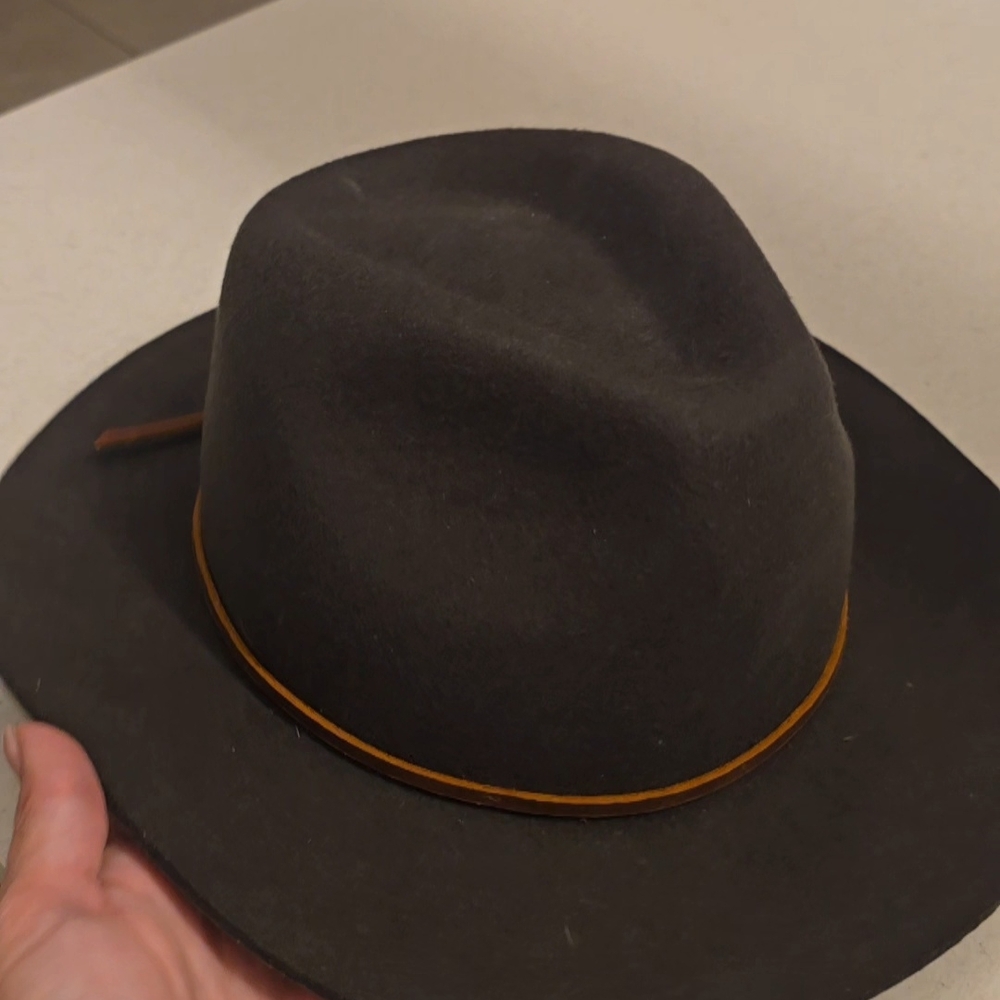 Brixton Black Fedora with Gold Logo